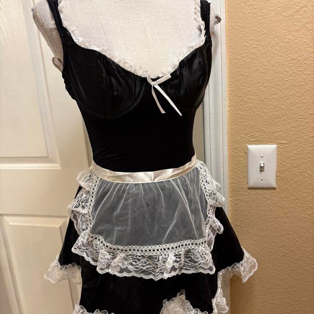 Vintage Fredericks Of Hollywood french maid outfit. Size medium